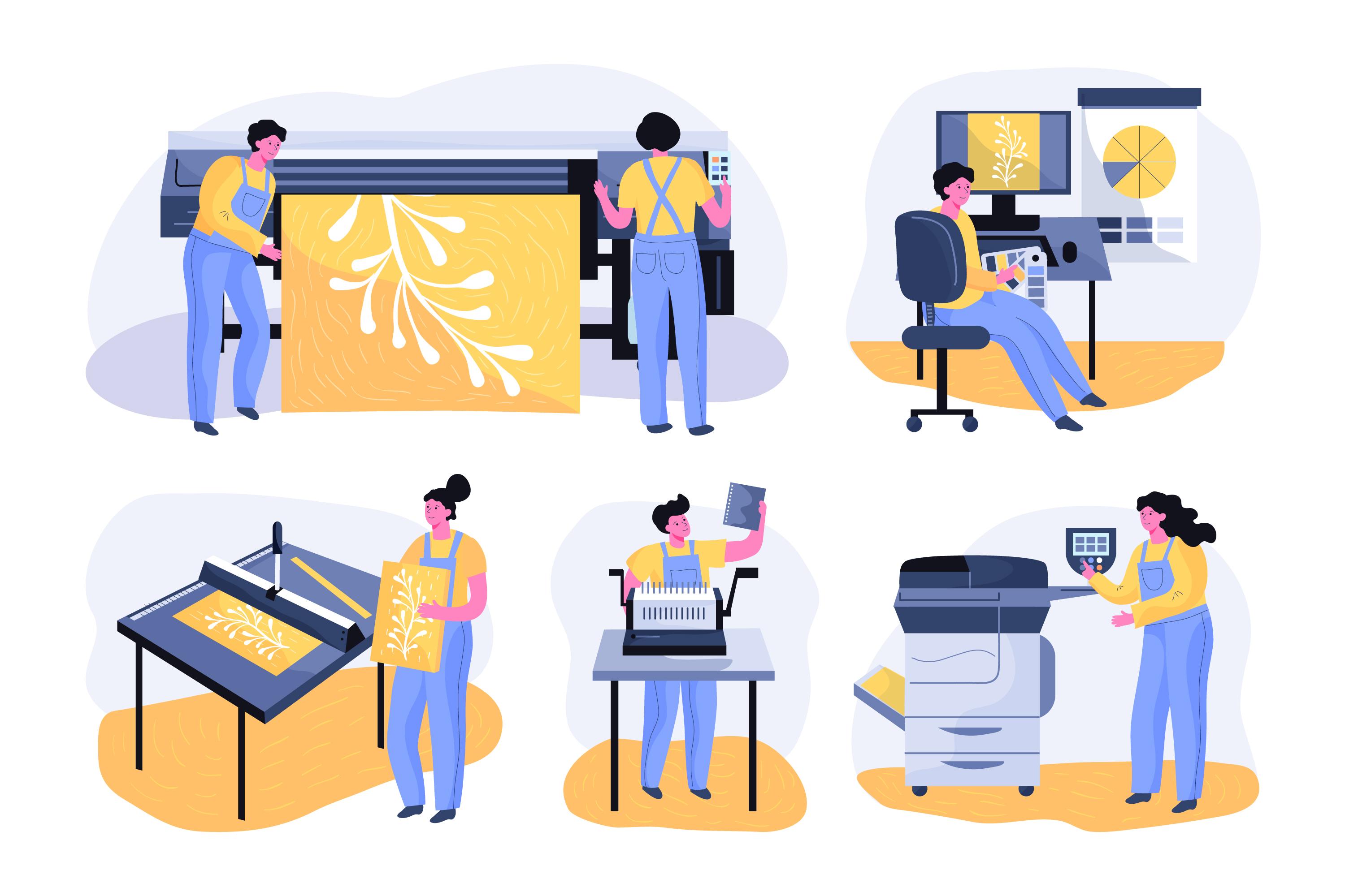 different printing machines
