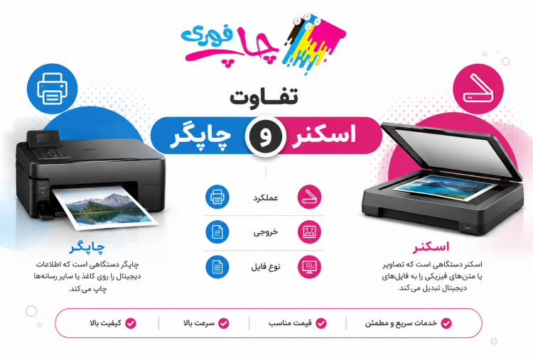 تفاوت چاپگر و اسکنر